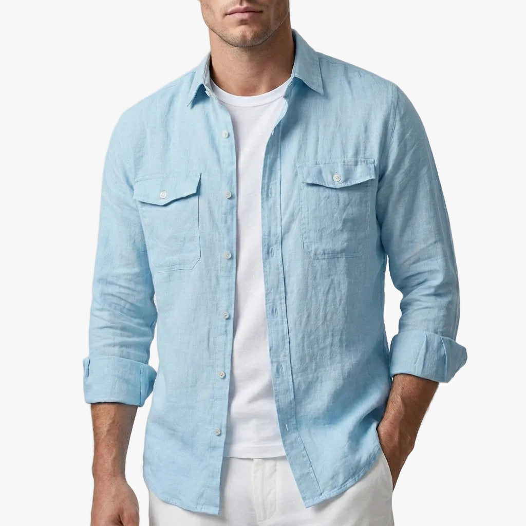 mens-linen-button-front-shirt-with-point-collar-and-flap-pockets-1