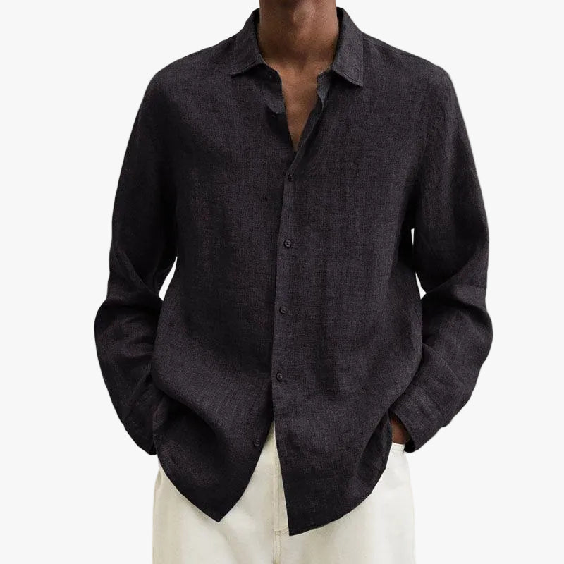 mens-woven-button-front-shirt-with-point-collar-and-long-sleeves-1