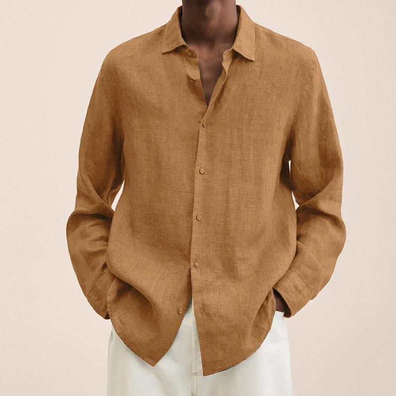 mens-woven-button-front-shirt-with-point-collar-and-long-sleeves-3