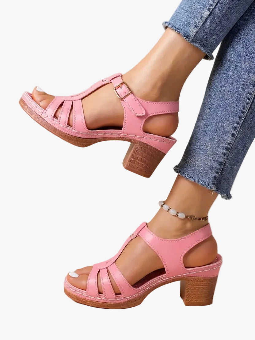 womens-faux-sandals-with-block-heel-and-buckle-strap-1