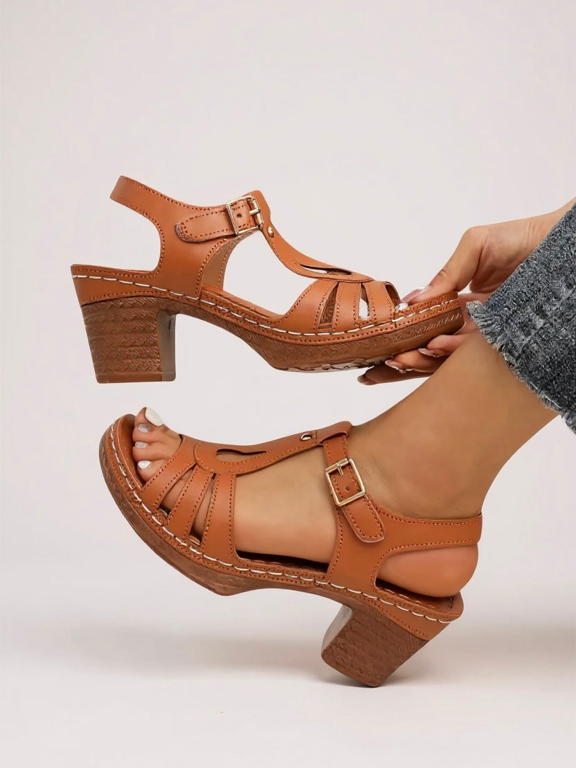 womens-faux-sandals-with-block-heel-and-buckle-strap-5