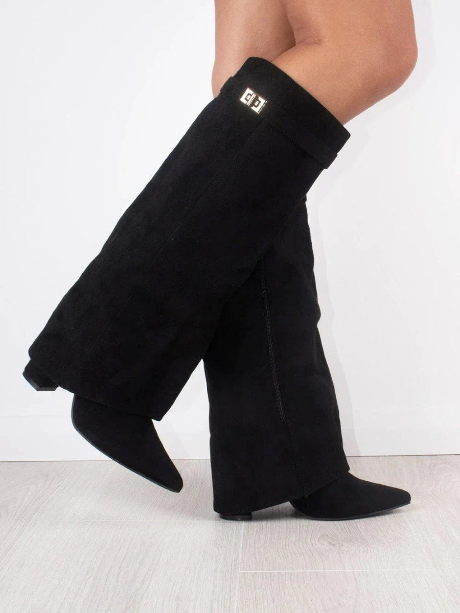 womens-faux-thigh-high-boots-with-buckle-and-side-zipper-3