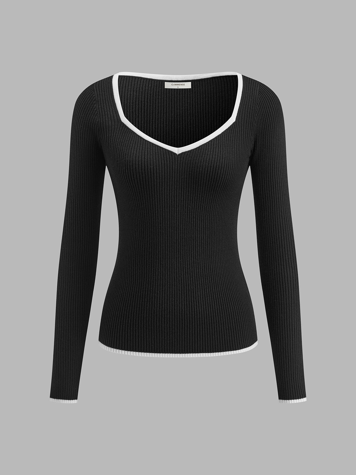 womens-ribbed-knit-sweater-with-v-neck-and-trim-10