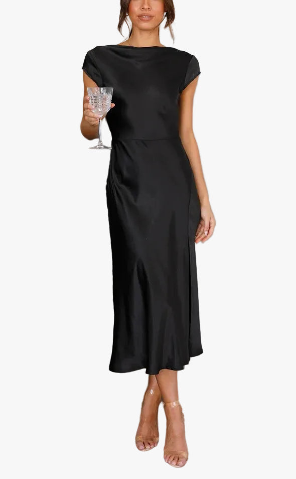 womens-satin-midi-dress-with-cap-sleeves-and-side-slit-1