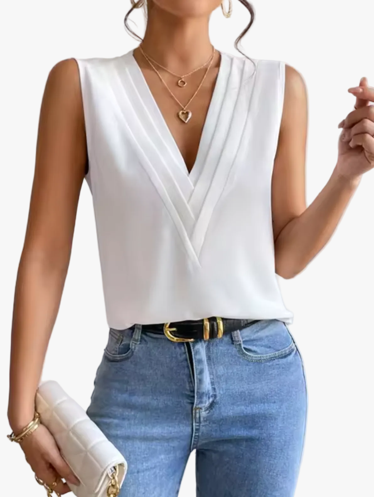 womens-woven-sleeveless-top-with-layered-v-neck-and-pleated-front-1