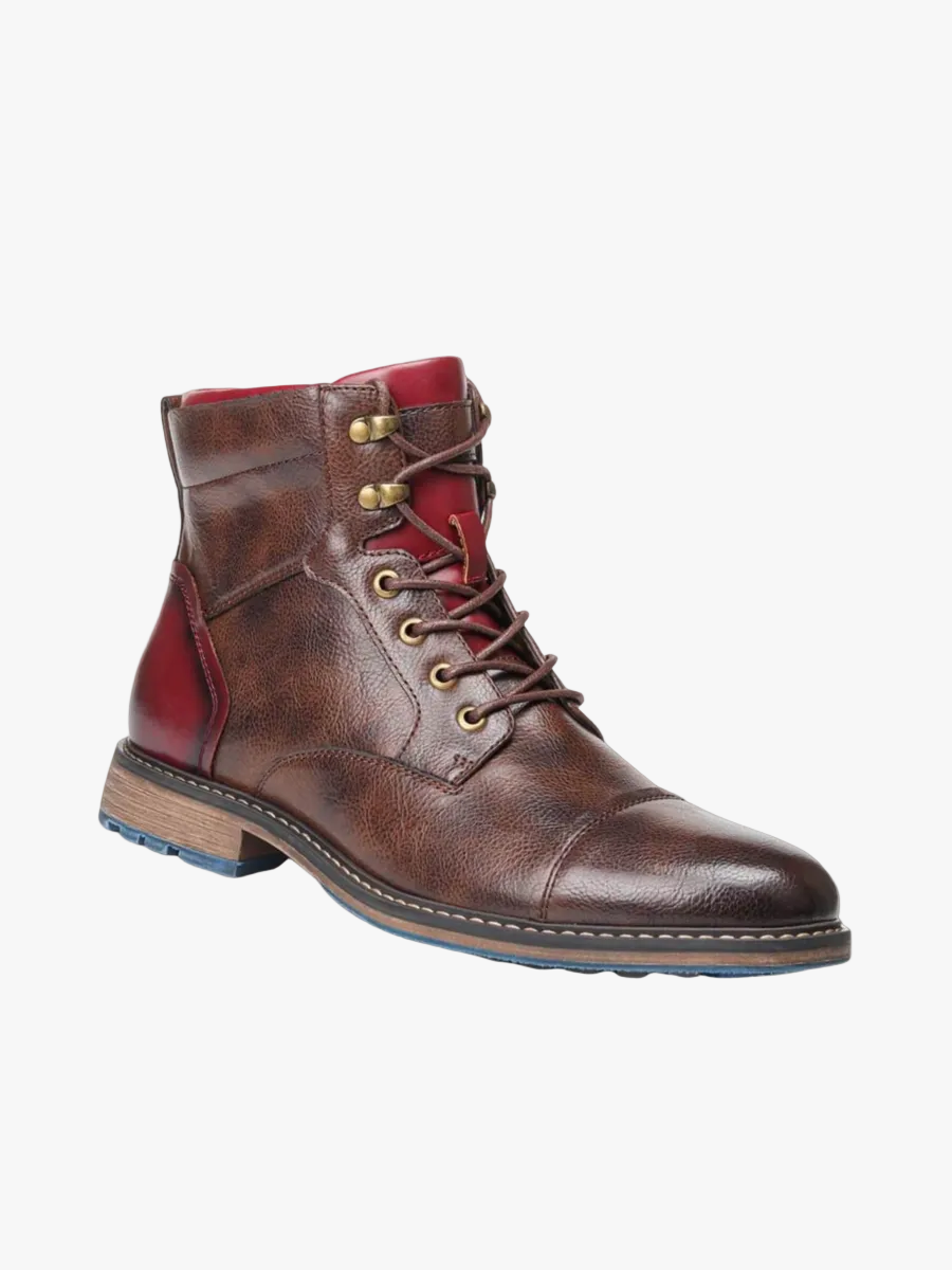 mens-ankle-boots-in-faux-material-with-cap-toe-and-side-zipper-1