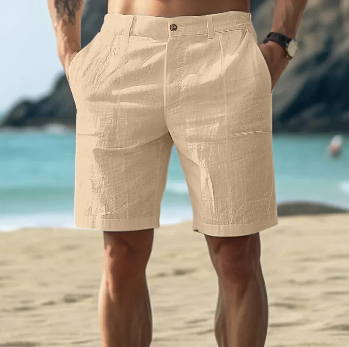 mens-casual-linen-shorts-with-button-fly-and-welt-pockets-2
