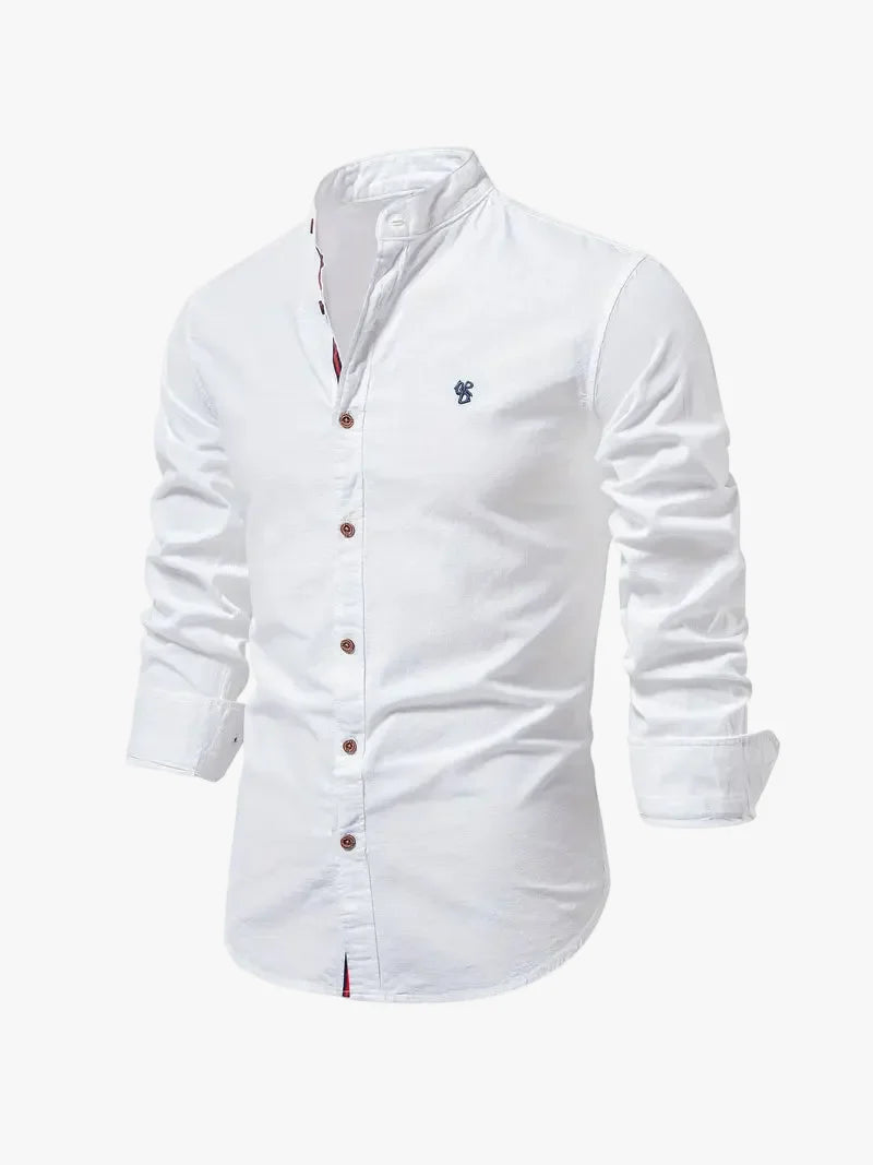 mens-casual-woven-shirt-with-band-collar-and-button-cuffs-1
