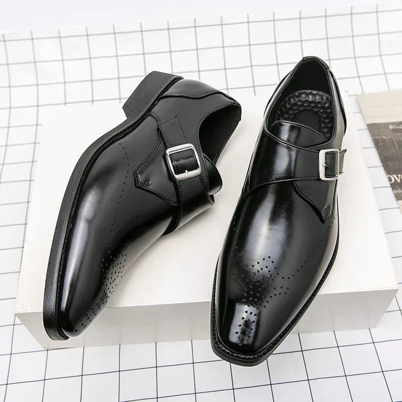 mens-dress-loafers-in-synthetic-material-with-monk-strap-and-perforated-toe-2