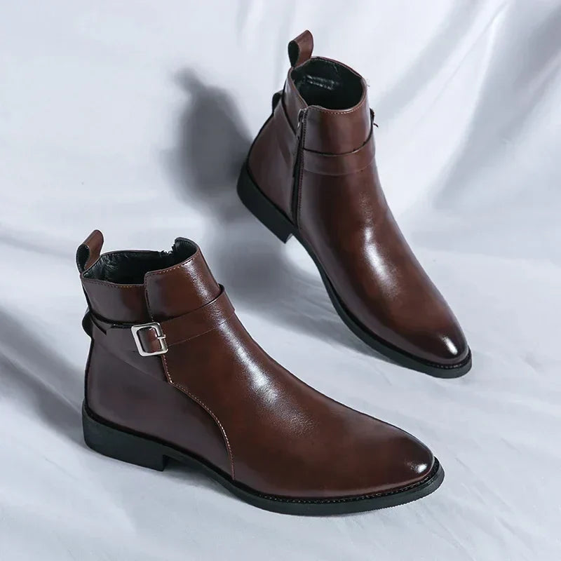 mens-dress-synthetic-ankle-boots-with-side-zipper-and-buckle-3