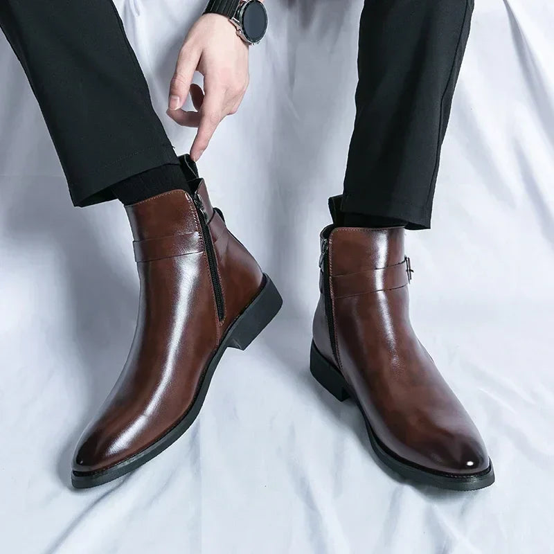 mens-dress-synthetic-ankle-boots-with-side-zipper-and-buckle-4
