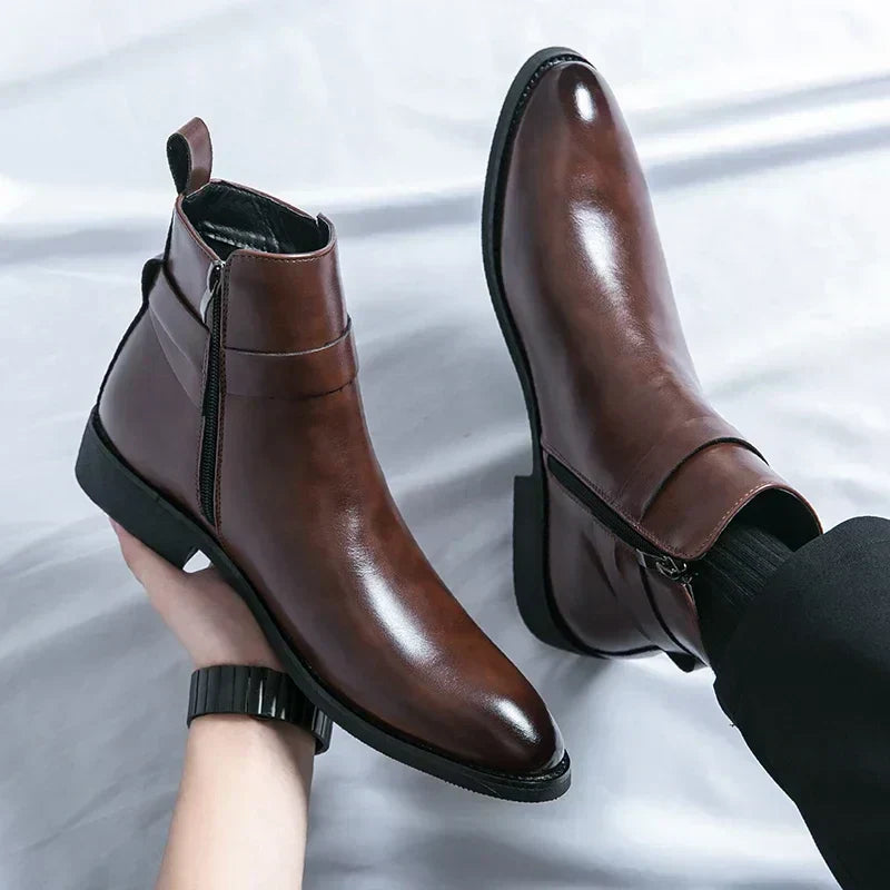 mens-dress-synthetic-ankle-boots-with-side-zipper-and-buckle-5