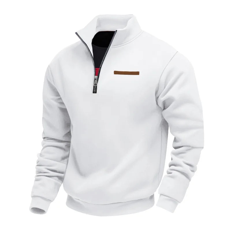 mens-fleece-pullover-sweater-with-quarter-zip-and-stand-collar-7