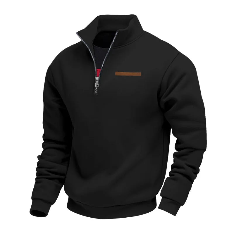 mens-fleece-pullover-sweater-with-quarter-zip-and-stand-collar-8