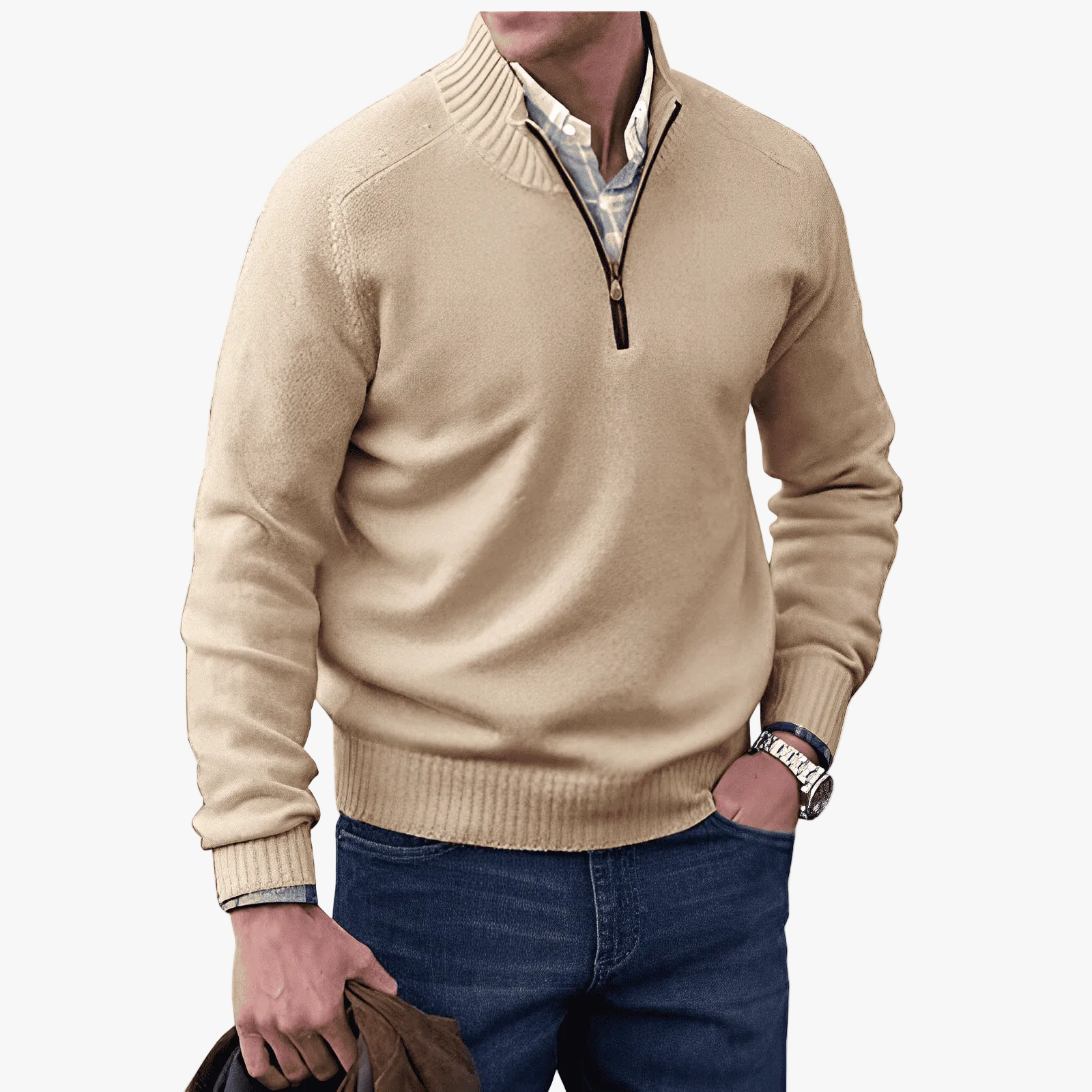 mens-knit-pullover-sweater-with-half-zip-and-ribbed-collar-1