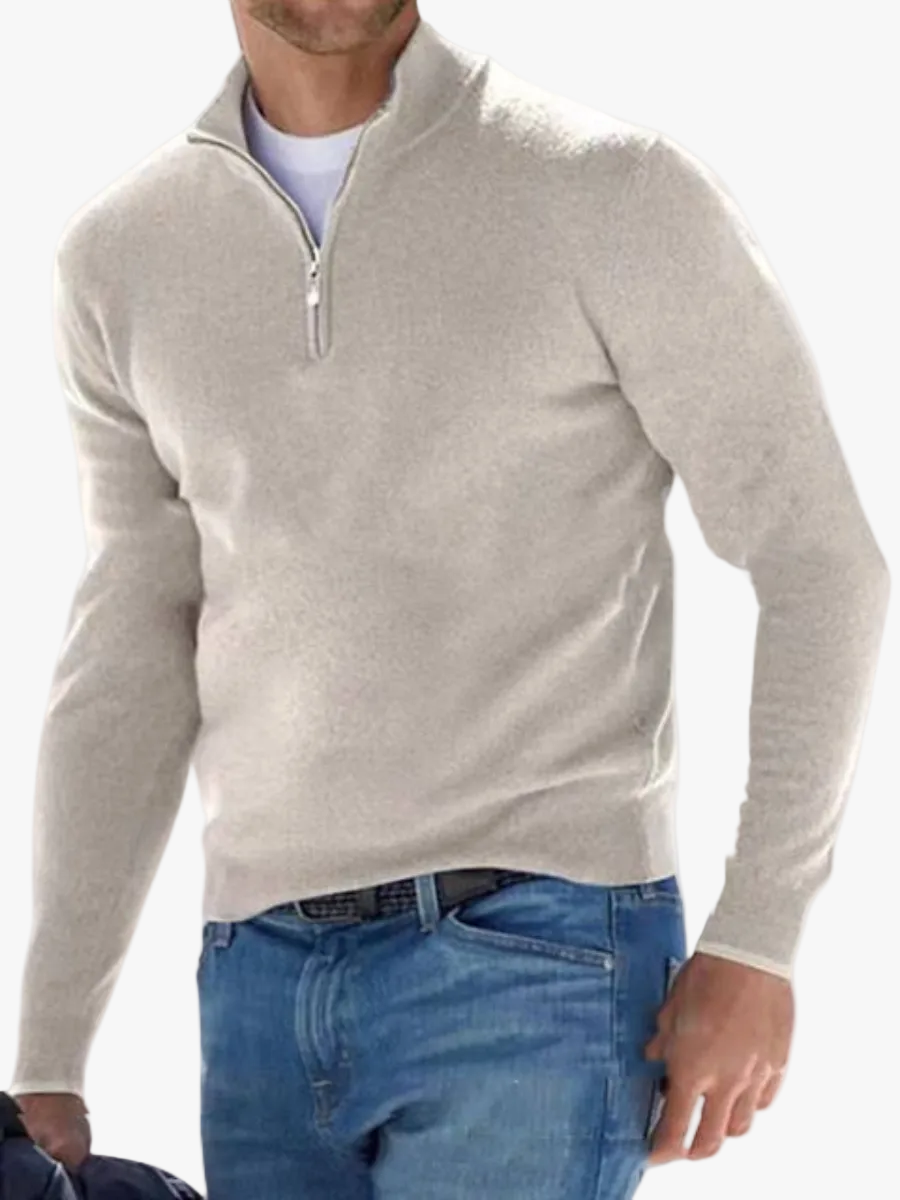 mens-knit-sweater-with-half-zip-mock-neck-and-rib-trim-1