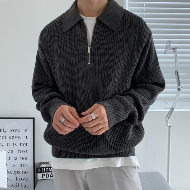 mens-knit-sweater-with-quarter-zip-and-spread-collar-5
