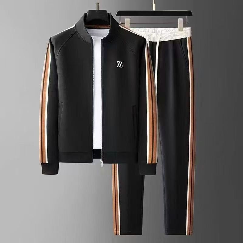 mens-knit-tracksuit-with-zip-jacket-and-stripe-trim-9