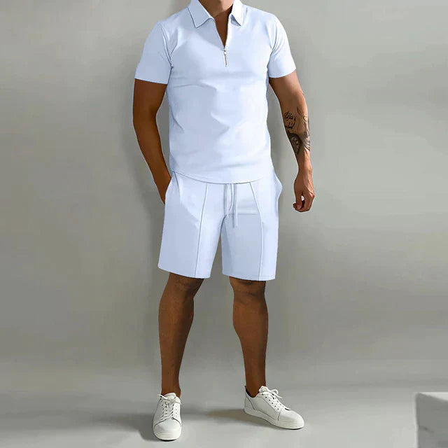 mens-knit-two-piece-set-with-zip-polo-and-drawstring-shorts-8