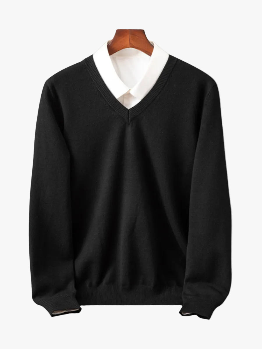 mens-plain-knit-sweater-with-v-neck-and-ribbed-trim-1