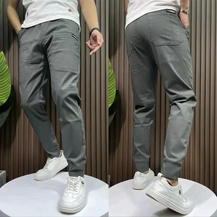 mens-polyester-blend-cargo-pants-with-zip-pocket-and-pull-on-waist-2