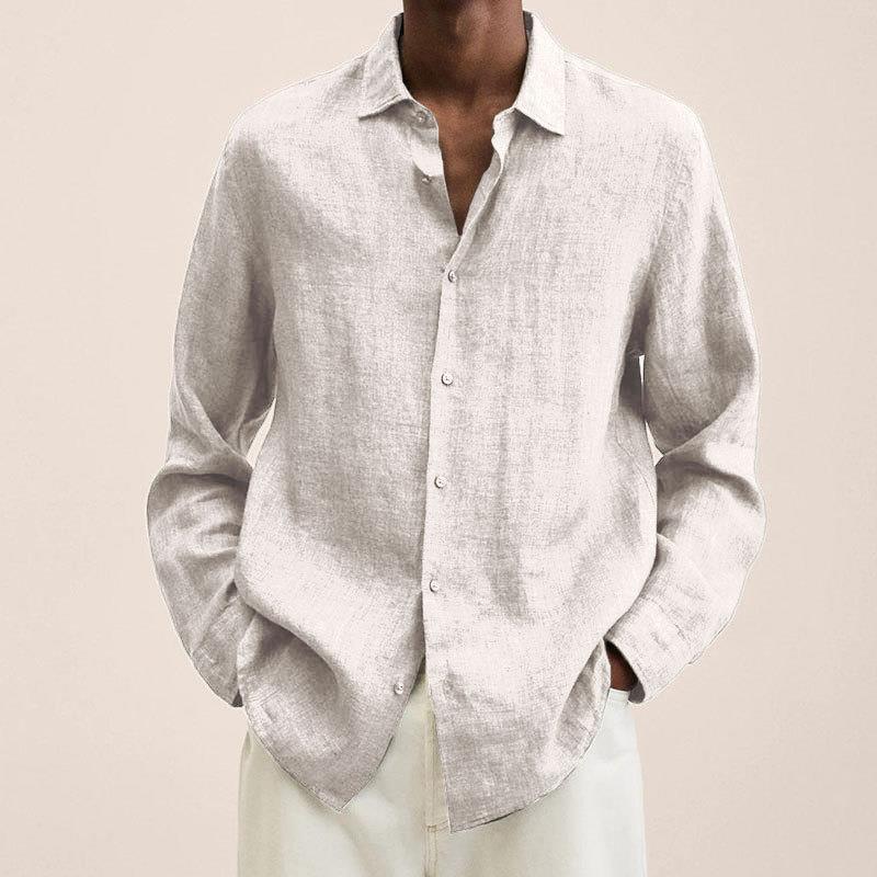 mens-woven-button-front-shirt-with-point-collar-and-long-sleeves-2