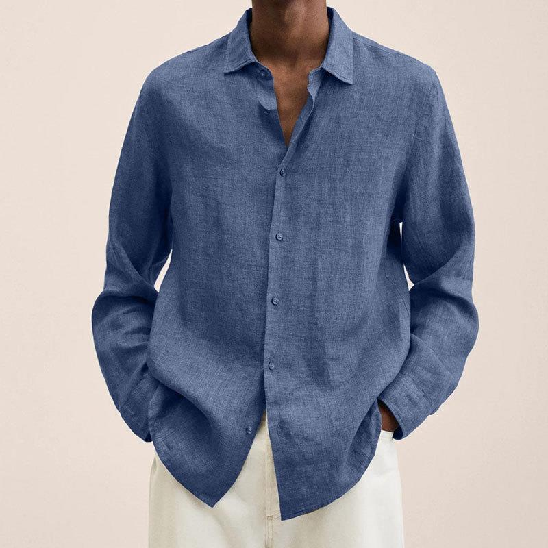mens-woven-button-front-shirt-with-point-collar-and-long-sleeves-4