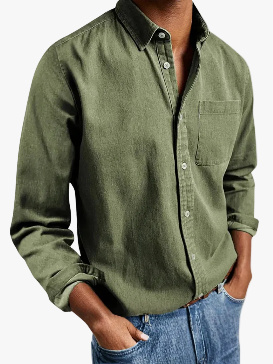 mens-woven-button-front-shirt-with-spread-collar-and-chest-pocket-1