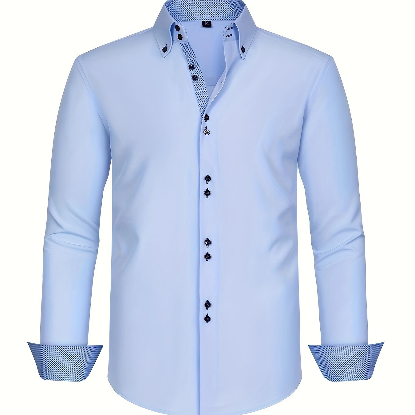 mens-woven-button-up-shirt-with-pattern-lined-collar-and-cuffs-12
