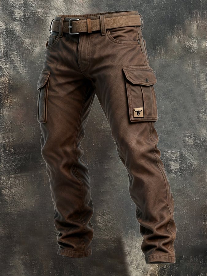 mens-woven-cargo-pants-with-belt-and-flap-pockets-2