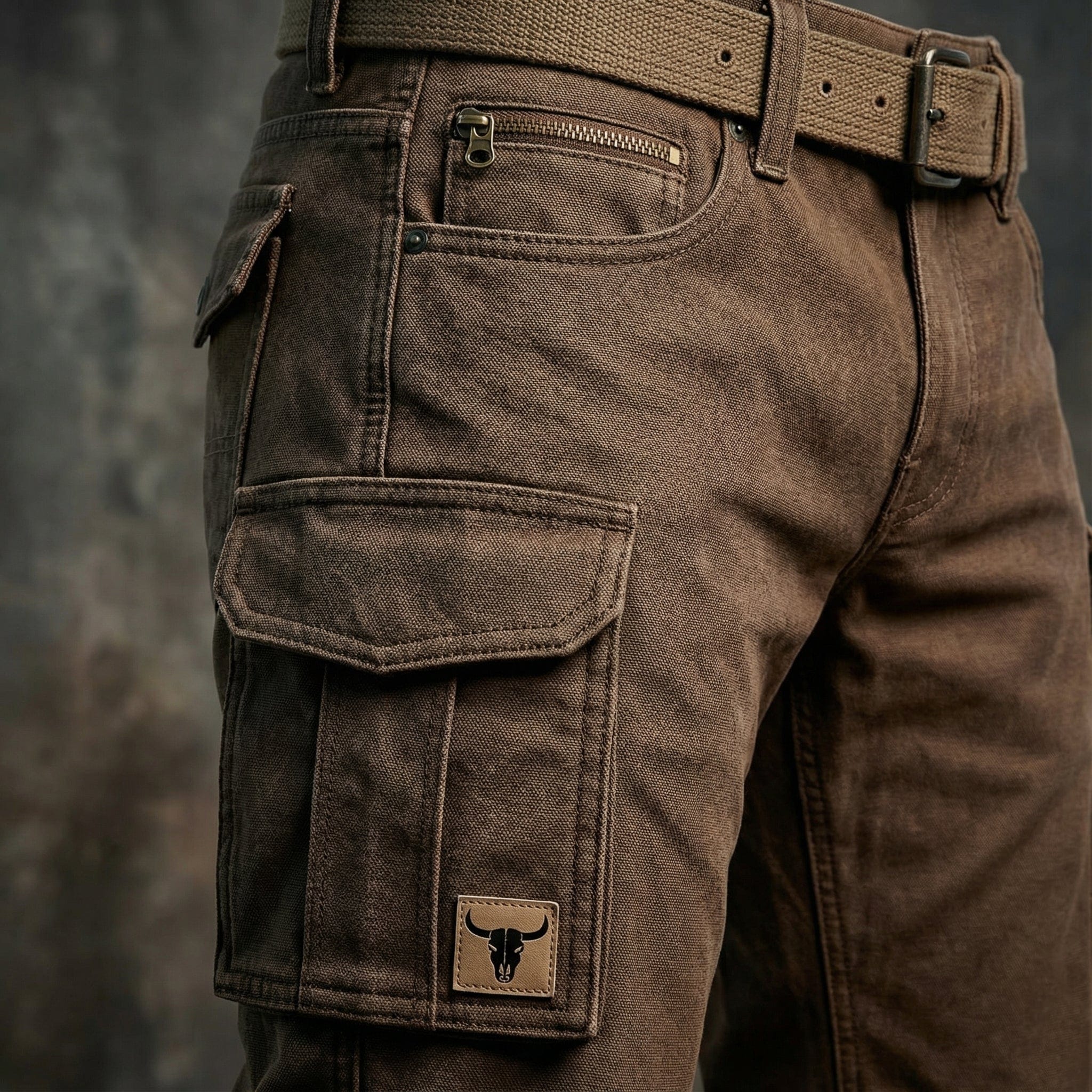 mens-woven-cargo-pants-with-belt-and-flap-pockets-4