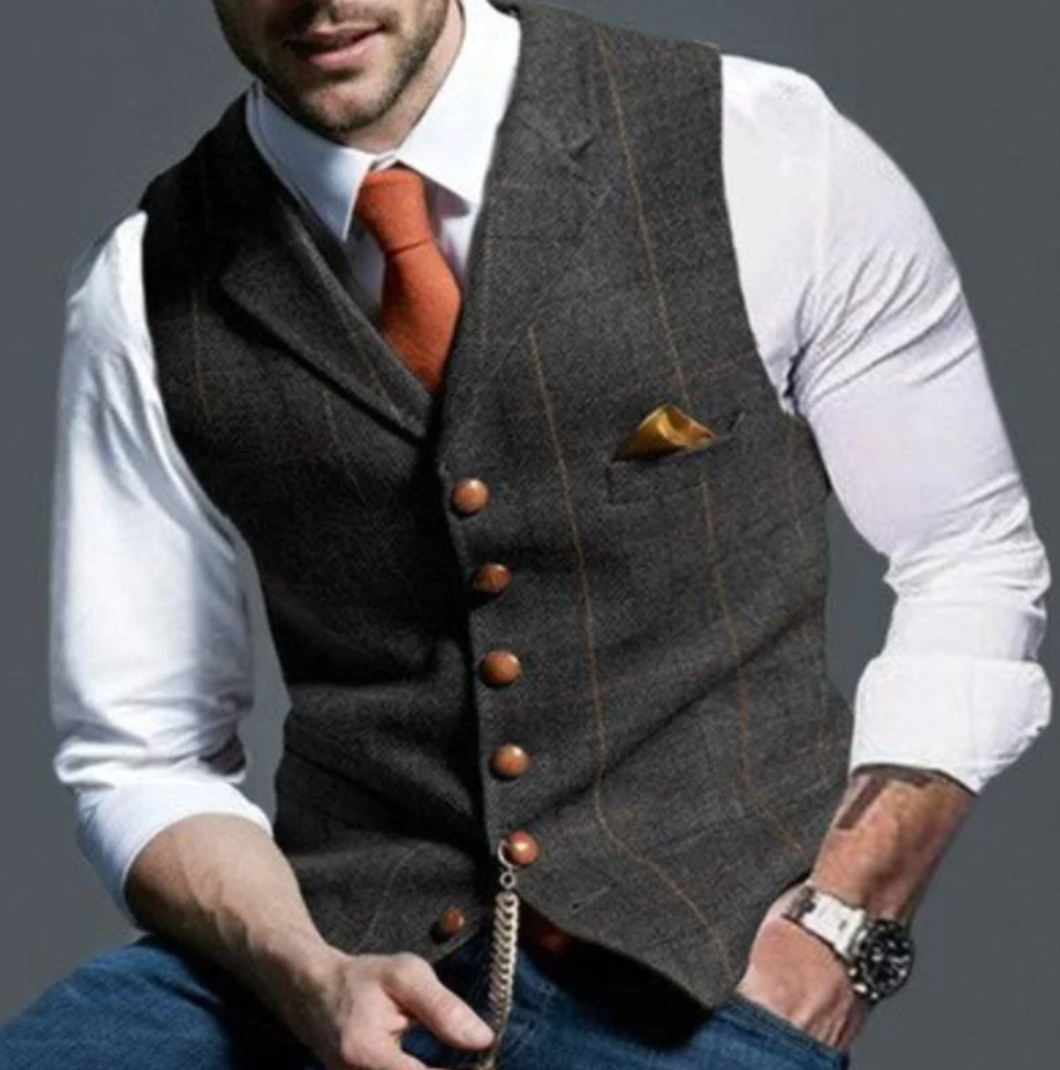 mens-woven-suit-vest-with-notched-lapels-and-chain-9