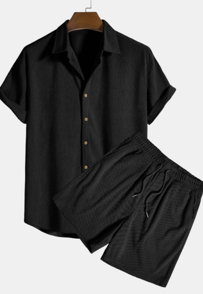 mens-woven-two-piece-set-with-camp-collar-and-drawstring-waist-2