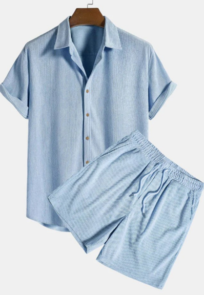 mens-woven-two-piece-set-with-camp-collar-and-drawstring-waist-4