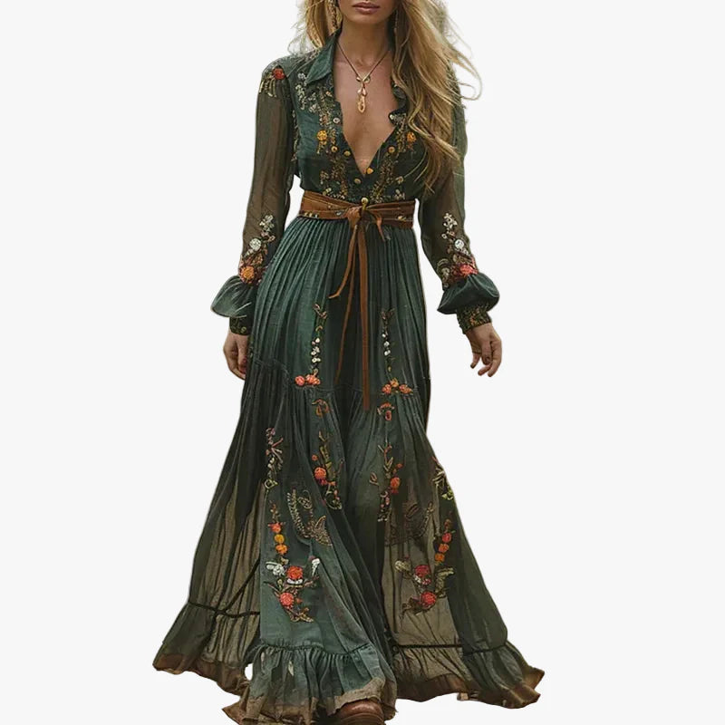 womens-bohemian-embroidered-maxi-dress-with-button-front-and-waist-tie-1