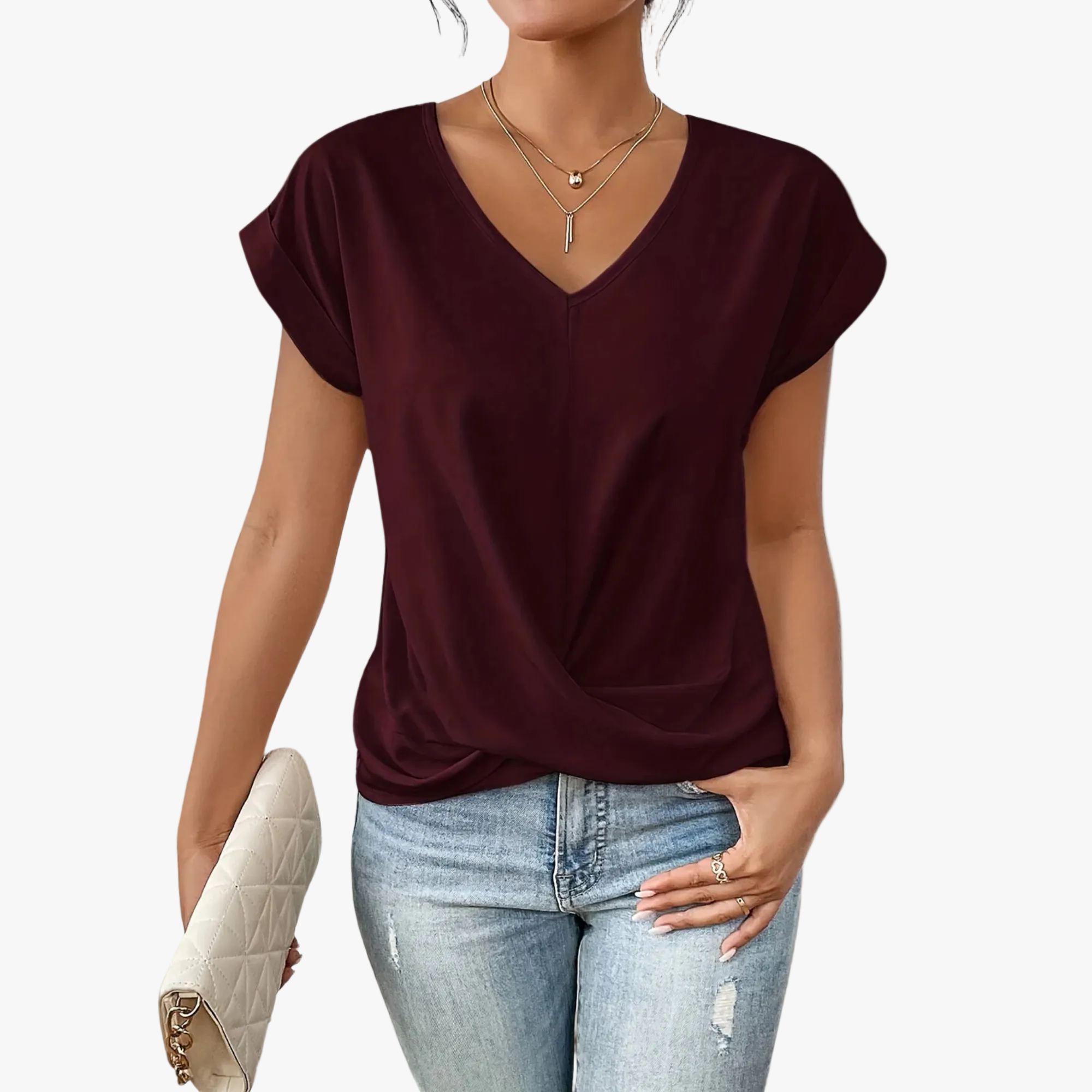 womens-casual-knit-t-shirt-with-v-neck-and-twist-hem-1