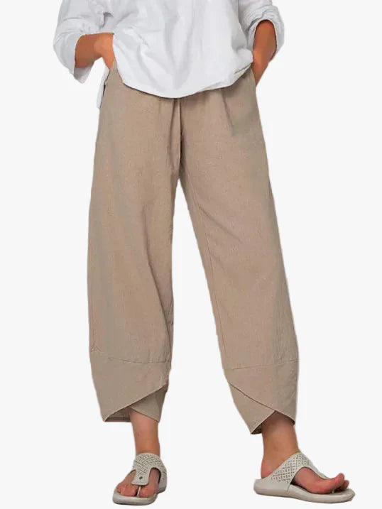 womens-casual-linen-blend-pants-with-pull-on-waist-and-overlap-hem-1