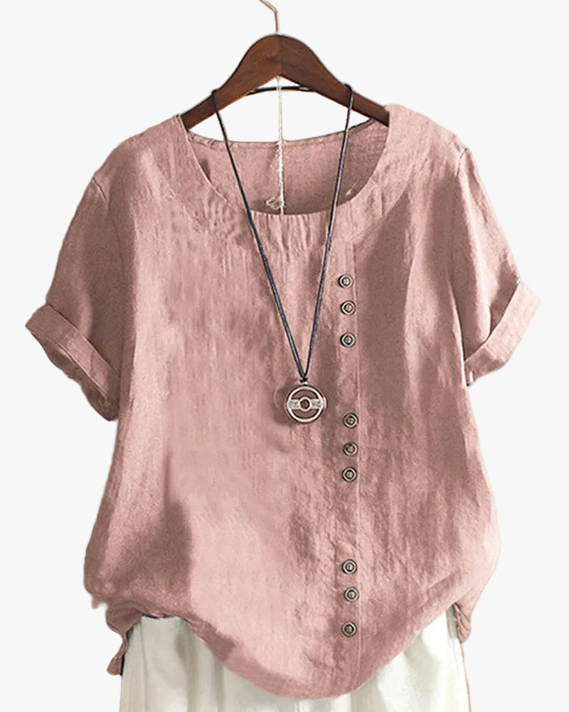 womens-casual-woven-blouse-with-side-buttons-and-cuffed-sleeves-1