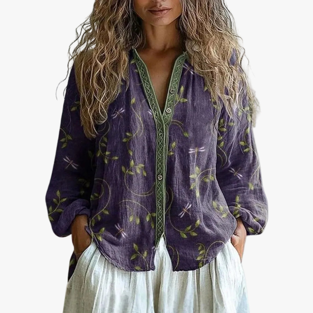 womens-casual-woven-blouse-with-split-v-neck-and-button-placket-1