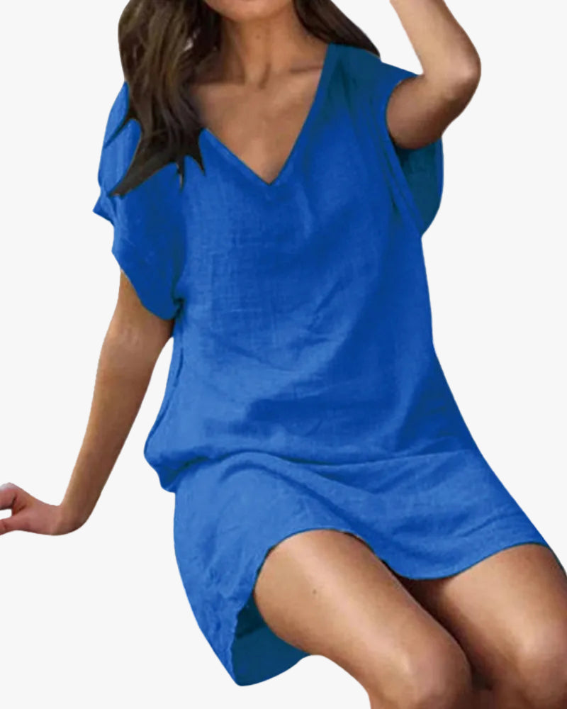 womens-casual-woven-mini-dress-with-v-neck-and-draped-sleeves-1