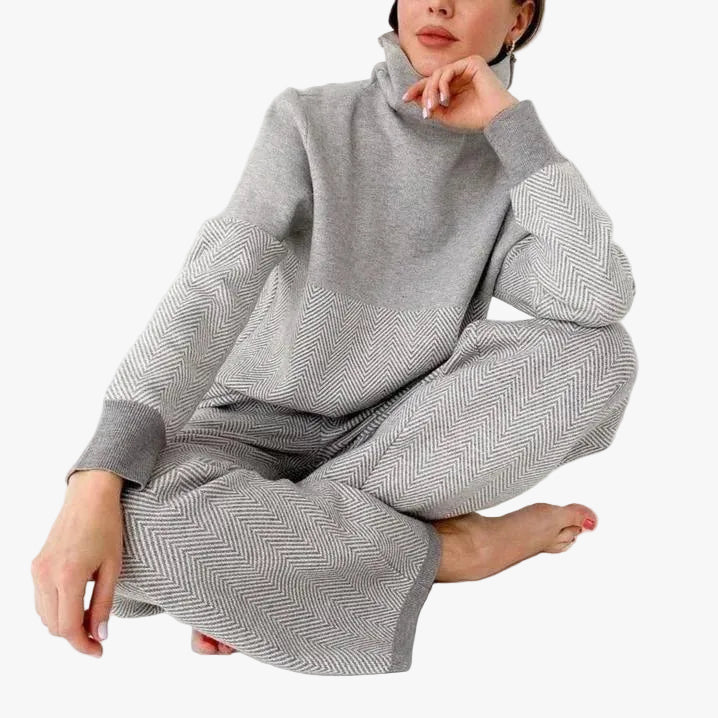 womens-knit-loungewear-set-with-turtleneck-and-herringbone-panels-1