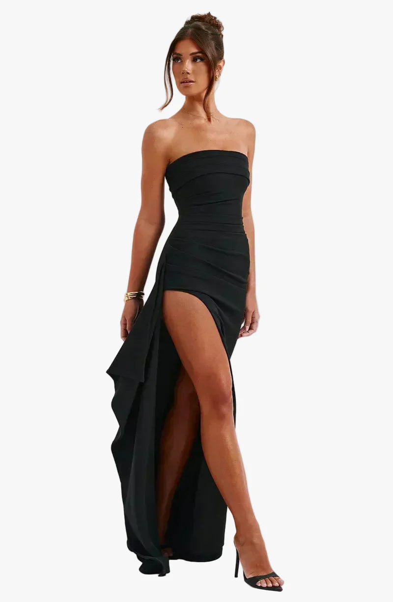womens-knit-maxi-dress-with-strapless-neckline-and-side-slit-1