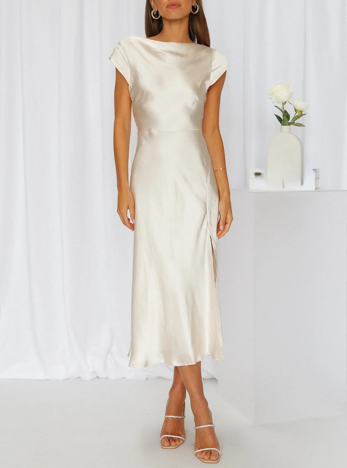 womens-satin-midi-dress-with-cap-sleeves-and-side-slit-3