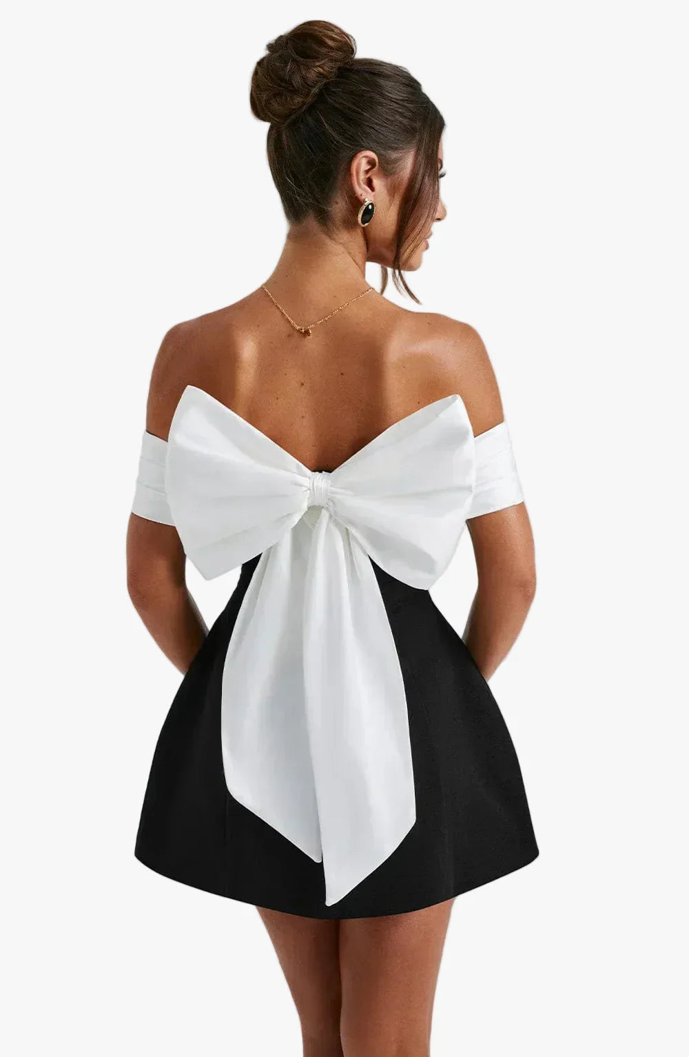 womens-satin-mini-dress-with-off-shoulder-band-and-back-bow-1