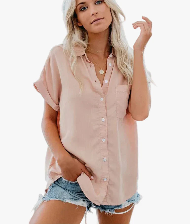 womens-woven-blouse-with-button-front-and-rolled-cuffs-1