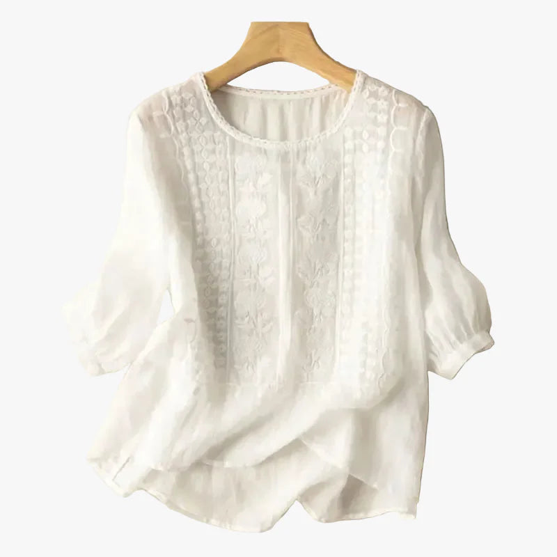 womens-woven-blouse-with-embroidered-front-panel-and-scoop-neck-1