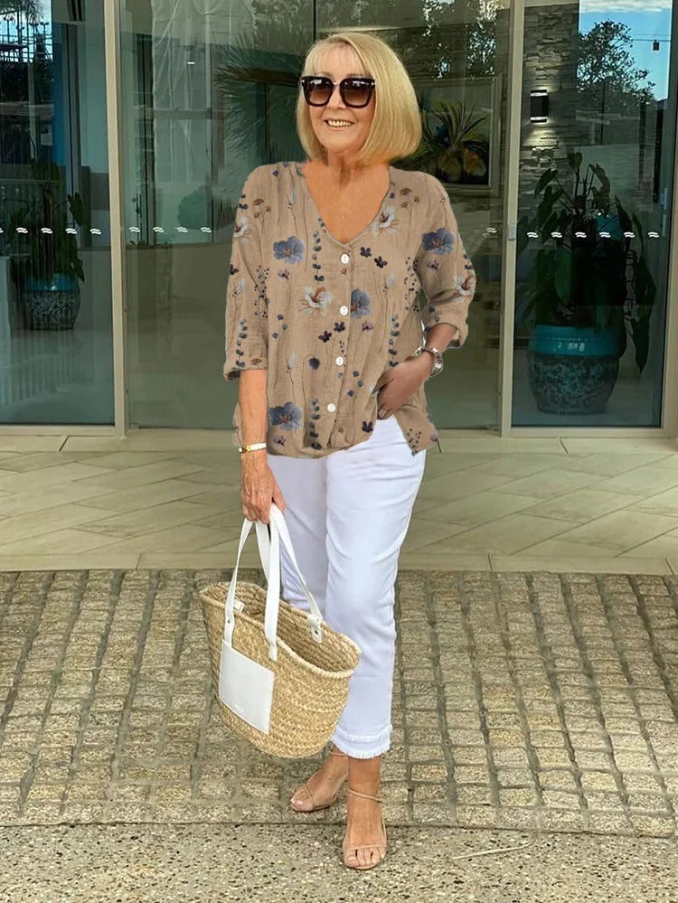 womens-woven-blouse-with-floral-print-and-button-front-2