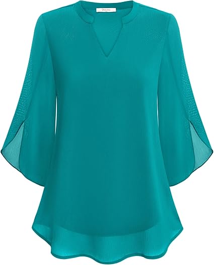 womens-woven-blouse-with-split-neck-and-slit-sleeves-5