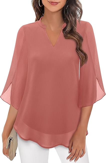 womens-woven-blouse-with-split-neck-and-slit-sleeves-6