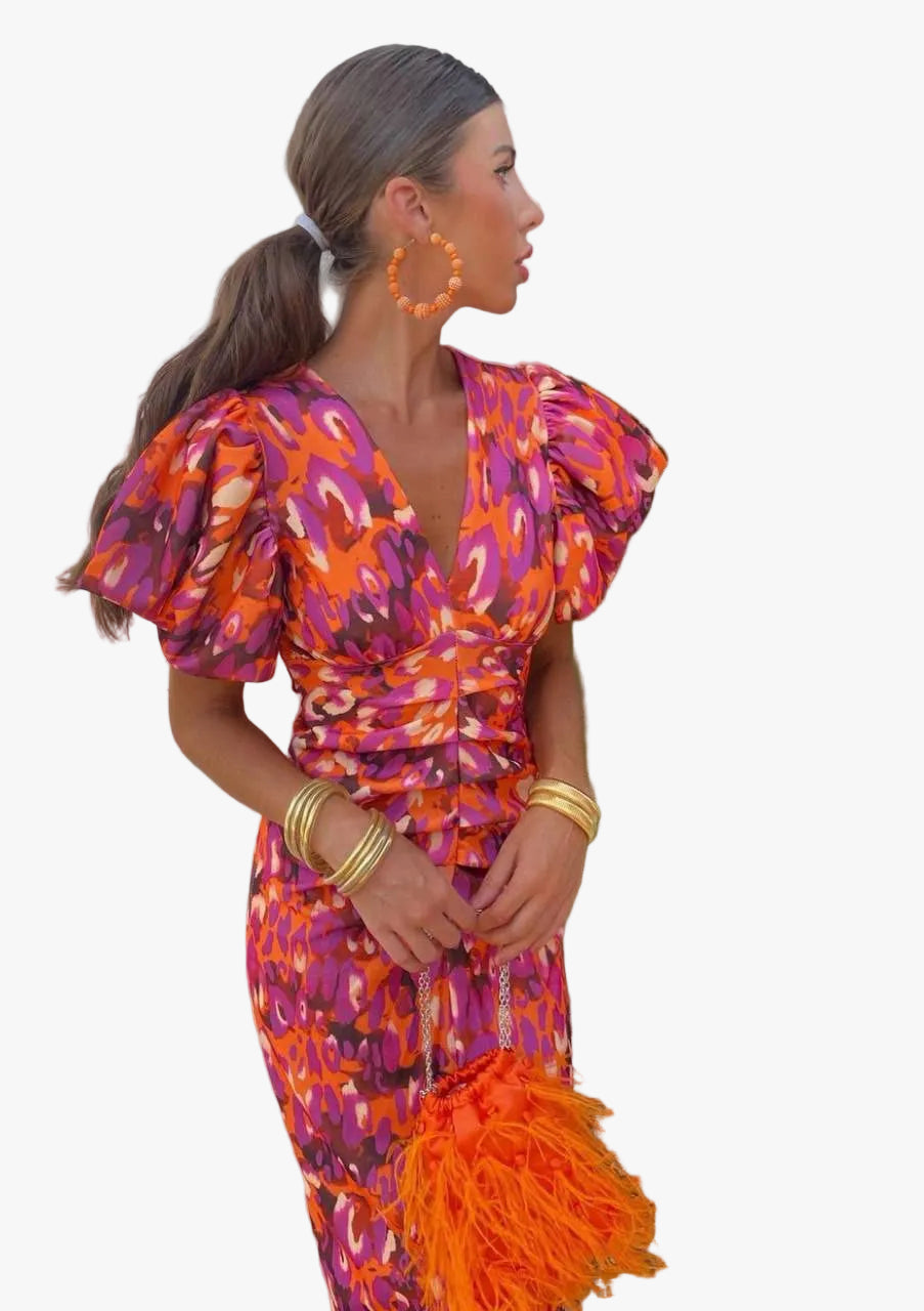 womens-woven-midi-dress-with-puff-sleeves-and-wrap-v-neck-1